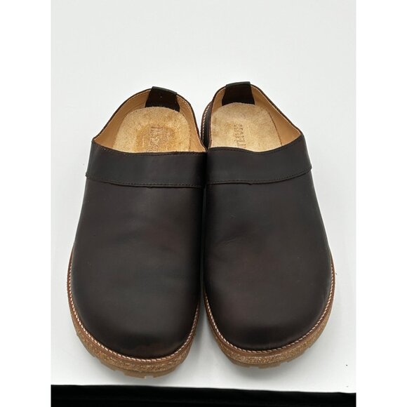 Haflinger Adventure Leather Slip-On Clogs Mens Sz 13 (EU 47) Brown Comfort Mules - Picture 2 of 10